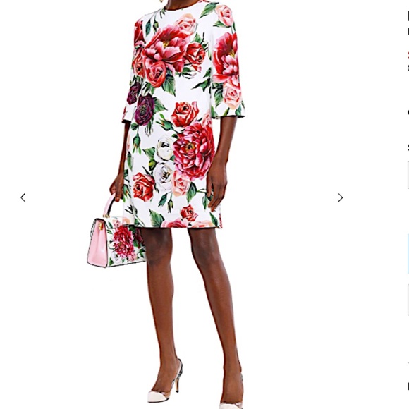 DOLCE & GABBANA Floral-print crepe mini dress - Picture 1 of 11